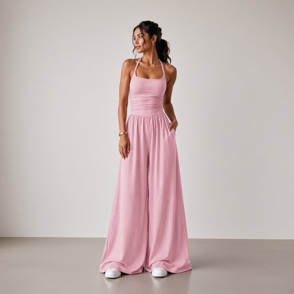 Jumpsuit Aria — Tirantes Finos y Pierna Ancha