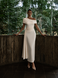 Vestido Largo Un Hombro Efecto Drapeado