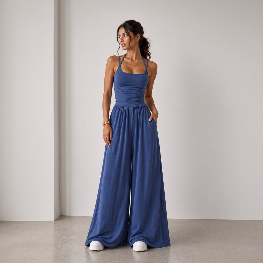 Jumpsuit Aria — Tirantes Finos y Pierna Ancha