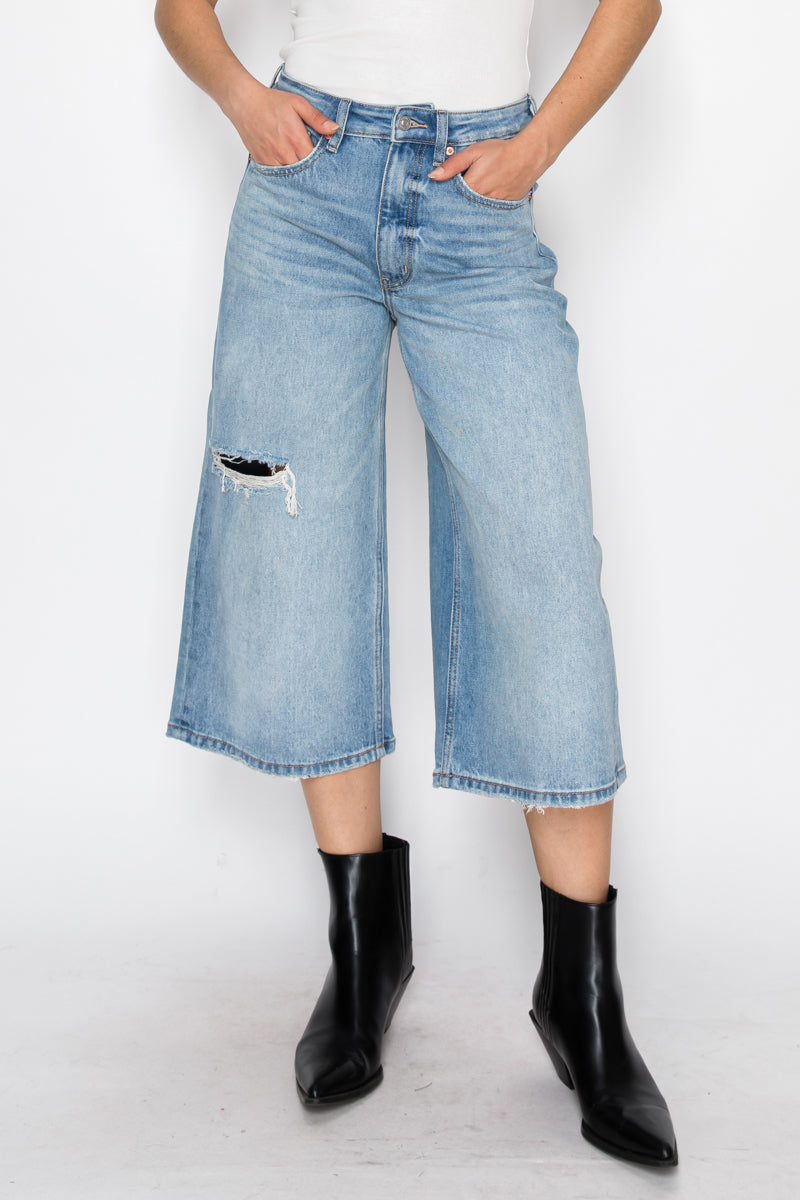 Artemis Vintage Ultra High Rise Relaxed Wide Leg Jort Jeans