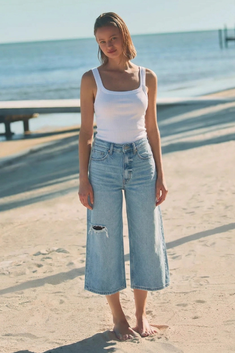 Artemis Vintage Ultra High Rise Relaxed Wide Leg Jort Jeans