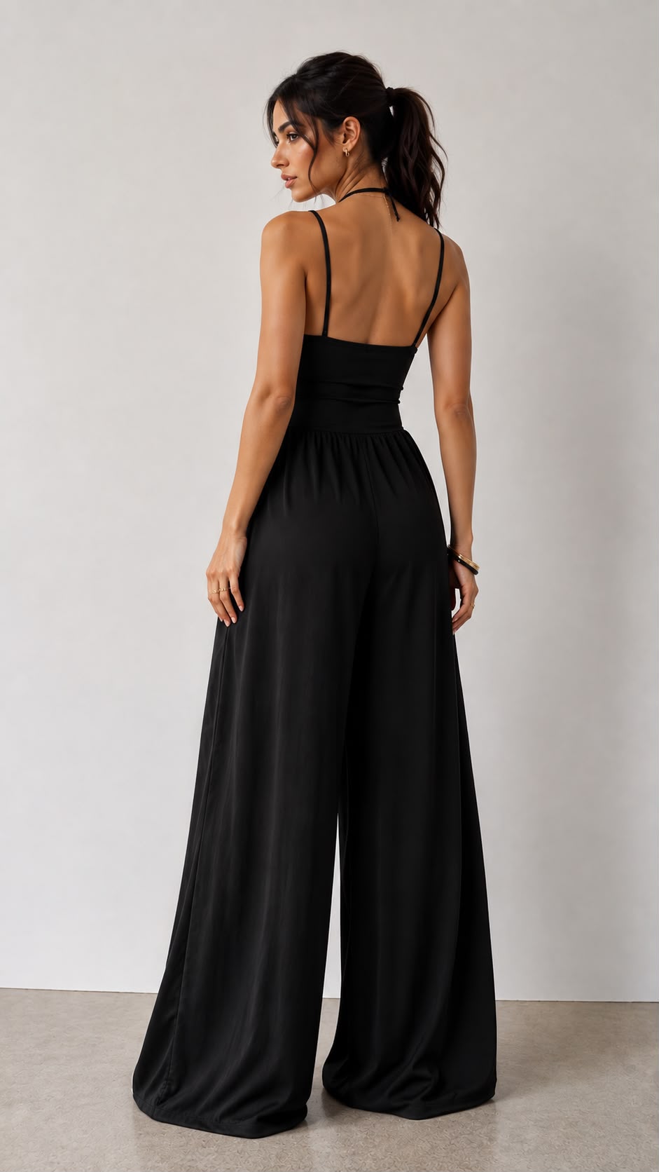 Jumpsuit Aria — Tirantes Finos y Pierna Ancha