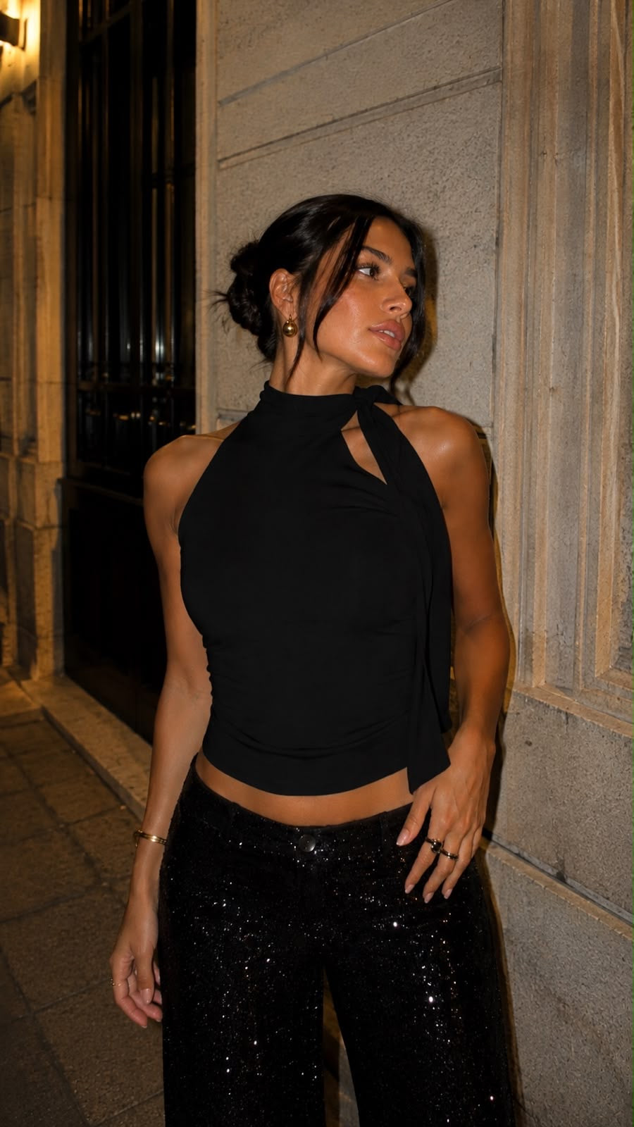 Top Halter Fruncido Básico