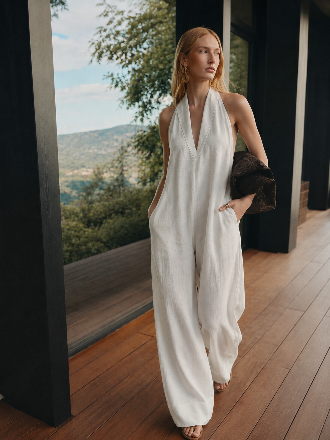 Jumpsuit Luna — Cuello Halter y Pierna Ancha