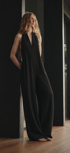 Jumpsuit Luna — Cuello Halter y Pierna Ancha