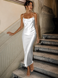 Vestido Midi Escote Drapeado Anudado