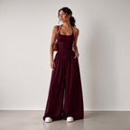 Jumpsuit Aria — Tirantes Finos y Pierna Ancha